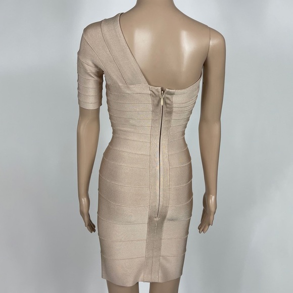 Herve Leger Bandage Bodycon One Shoulder Dress - Picture 3 of 8
